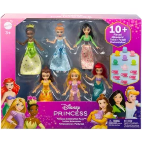    DISNEY PRINCESS BAMBOLA PRINCESS set di 6 piccole bambole mobili JCR91