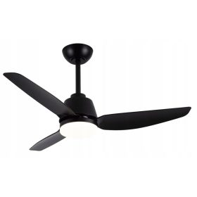    Ventilatore da soffitto HELIOS Bianco e nero | Motore DC con telecomando | Lampada, 106 cm