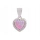  BELLISSIMO PENDENTE IN ARGENTO RODOZOO CON CUORE OPALE
