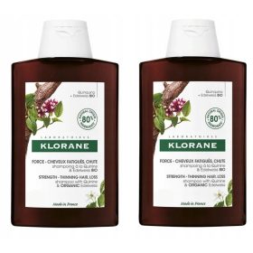   Shampoo Rinforzante Klorane con Chinina e Fiore di Stelle Alpine Biologiche, 400 ml - Doppio Pacco