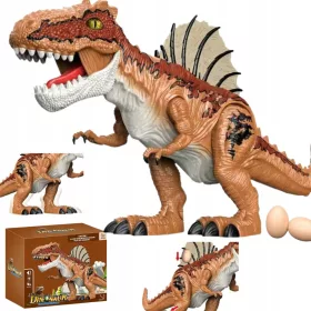    Dinosauro interattivo Testa mobile Coda Cammina Ruggisce Fa schiudere le uova LED