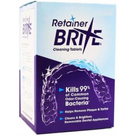  Compresse Retainer Brite Per Apparecchi Protesici 96 pz