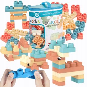    BLOCCHI IN GOMMA MORBIDA, SENSORIALE, COSTRUZIONE, LARGE, set XXL, 96 pz.