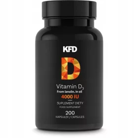   Vitamina D3 4000 IU di KFD - Integratore Nutrizionale in Capsule (200 unità)