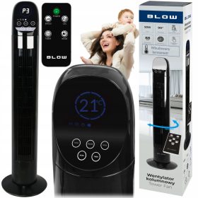    VENTILATORE A COLONNA, VENTILATORE DA PIANTANA, TELECOMANDO NERO