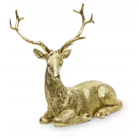  RENNA DORATA Sdraiata H11CM DECORAZIONE REGALO