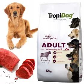  TROPIDOG Manzo 12kg Adulti Razze Medio Grandi