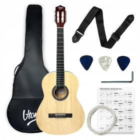    Chitarra classica 4/4 per l'apprendimento per principianti Set di accessori in 2 colori