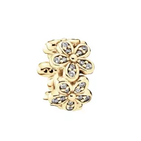  Charms pendente fiore argento 100% placcato oro S 925 @ 82