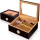  Humidor per sigari Slege, umidificatore per sigari, scatola di legno spagnola per
