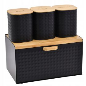    Set portapane Krisberg CONTENITORE PAUSA PANE GRANDE acciaio nero