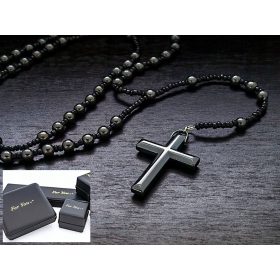    COLLANA ROSARIO REALIZZATA CON PERLINE DI EMATITE 6mm QUALITÀ