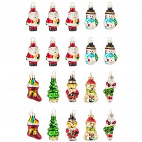  Palline decorate, motivi mix, 6 cm, 20 pz.