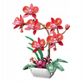    Set per costruire orchidee, compatibile con i mattoncini Lego per adulti a forma di fiori