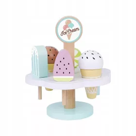    GELATO MAGNETICO IN LEGNO SU UN SUPPORTO PER GIOCATTOLI TOOKY
