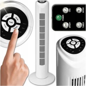    Carruzzo Exclusive Line Tower Fan 3in1 Ventilatore a colonna Aroma, bianco