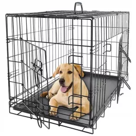    Gabbia Preston in acciaio verniciato a polvere, cane medio, 61 x 91 x 73 cm