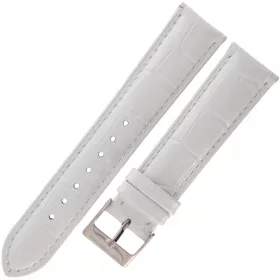    TEKLA K50 - 20 mm - Coccodrillo - BIANCO - Cinturino per orologio in pelle