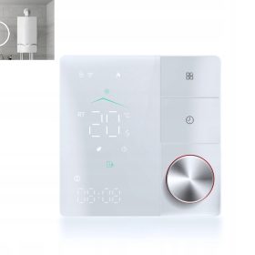    Termostato LCD SMART WiFi Matter per riscaldamento caldaia 5A Bianco