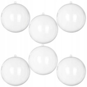  Sfere acriliche, trasparenti, plastica, 14 cm, 6 pz