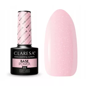    CLARESA BASE POWER BASE IBRIDA SENZA ACIDI 05 ROSA CHIARO CON PARCHI 5 ml