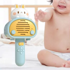    Volume regolabile del microfono per bambini Cute Rabbit Blue