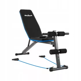    Panca da allenamento inclinata con blocca gambe e panca Rebel con elastici
