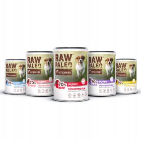    RAW PALEO PUPPY DOG 400g set di 5 gusti di cibo per cani per cuccioli - 5x400g
