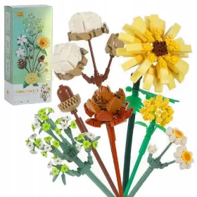    BLOCCHI LOGO FIORI PER UN VASO ALBERO DI FIORI PUZZLE 3D BOUQUET DI FIORI 1670