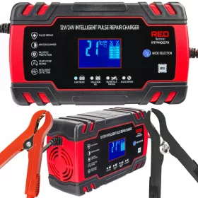    BATTERIA Raddrizzatore Microprocessore Caricabatterie per auto 12V/24V 8A