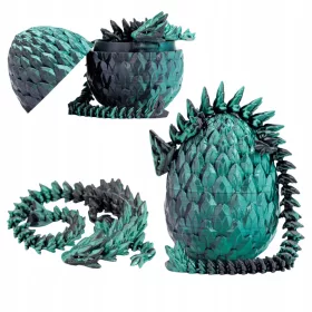    Drago di cristallo mobile con uovo di drago DARKFOREST Taglia L