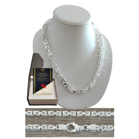    CATENA IN ARGENTO ROYAL WEAVE (BIZANTIANA) - CAMPIONE - 925 - 55 cm