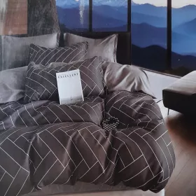   Set di Biancheria da Letto in Cotone Raso Premium 160x200 cm - Varie Fantasie