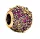  Charm Gold con Fiore di Zirconi Rosa in argento 925