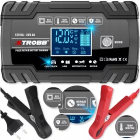    Caricabatteria PER AUTO E MOTO CON FUNZIONE RIPARAZIONE BATTERIE 12V 24V