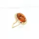  ANELLO IN ORO - MOTIVO CON BELLA AMBRA PIÙ GRANDE