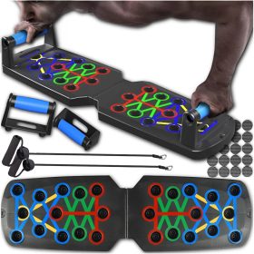    PUSH UP tavola per flessioni per esercizi, multifunzionale, 16in1, + fasce di resistenza e maniglie