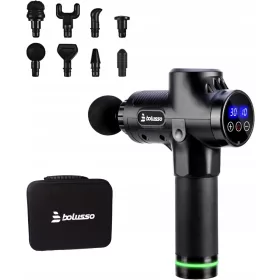    Pistola per massaggio Bolusso Premium, 8 accessori, 30 modalità