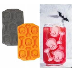    Vassoio per cubetti di ghiaccio Skulls and Bones per Halloween