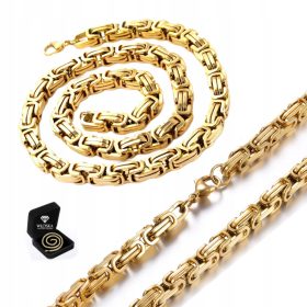    CATENA D'ORO Catena per Armatura Reale da Uomo Bizantina PLACCATA IN ORO