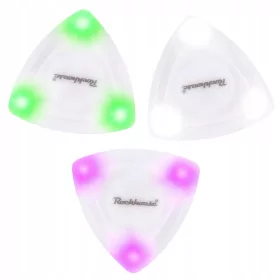    3 plettri per chitarra a LED luminosi, chitarra acustica, chitarra folk, plettro
