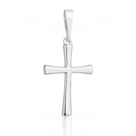    Ciondolo croce in argento, liscio, grande, senza immagine, pr 925