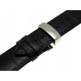    ELEGANTE CINTURINO PER OROLOGIO CON CHIUSURA A FARFALLA, 20mm IN PELLE.