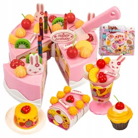   TAGLIO TORTA DI COMPLEANNO PER BAMBINI CANDELE + ACCESSORI 75 EL