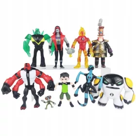    BEN TEN 10 SET DI 9 FIGURINE DECORAZIONI DA TAVOLO, TORTE REGALO