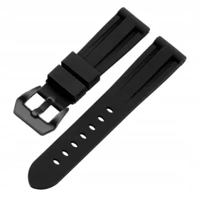    GOMMA IMPERMEABILE, CINTURINO IN SILICONE 26MM + TELESCOPICI - NERO