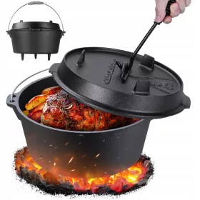    HUNTING KITTEN PENTOLA IN GHISA Arrosti ungheresi per la GRIGLIA DA FUOCO DA 4,2 L