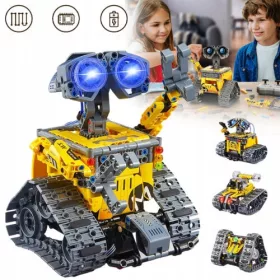    ROBOT CON BLOCCHI GIOCATTOLO DA 2,4 GHZ PER BAMBINI PROGRAMMAZIONE TELECOMANDATA 3in1