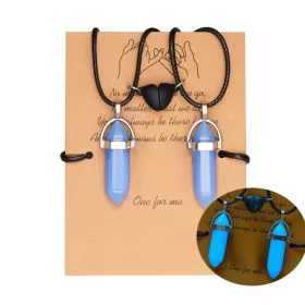    2 collane BFF per coppie, catene dell'amicizia magnetiche fluorescenti