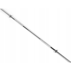    Zipro Barra in Acciaio Cromato Dritto Bilanciere 150 cm 28 mm + Morsetti